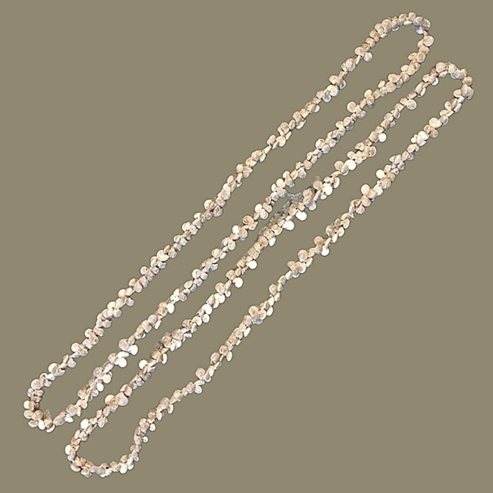 2 Vintage 39" Natural Shell Lei's - Picture 2 of 4